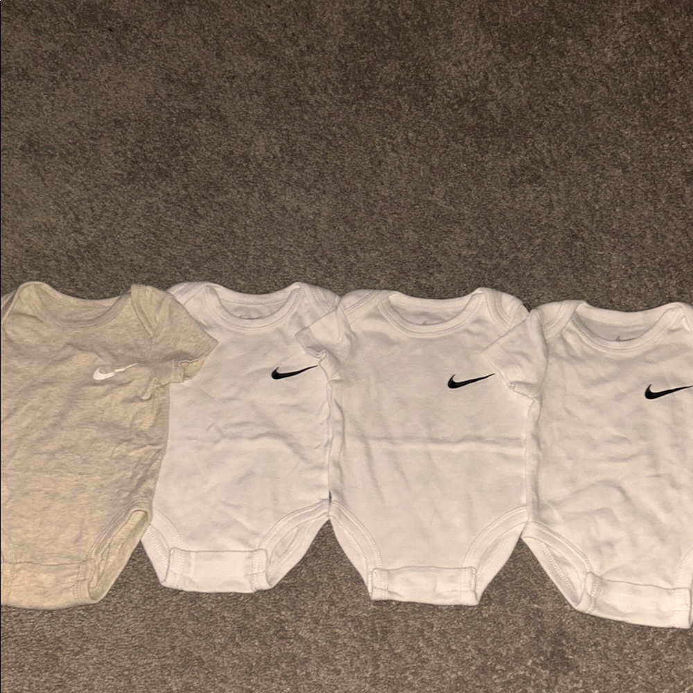 Nike Cream and White Bodysuit One Piece